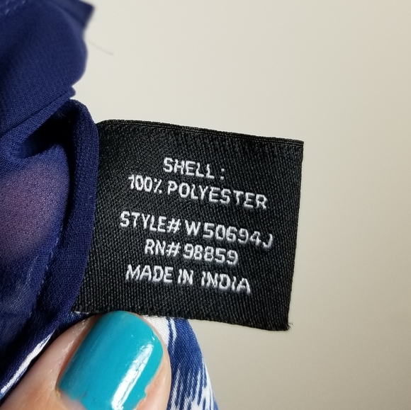 WGB by walter baker ikat / sheer back blouse - Picture 5 of 7